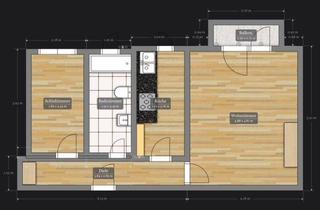 Wohnung mieten in 44137 Dortmund, Klinikviertel-Renoviert 2 Zimmer, Küche m. EBK, Bad 53 m² Wilhelmstr.