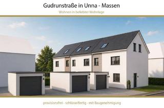Reihenhaus kaufen in Gudrunstraße, 59427 Unna, Architekten-Reihenhaus in Unna-Massen – Neubau mit individueller Grundrissgestaltung - baugenehmigt