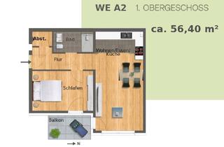 Wohnung mieten in Fabrikstraße 27, 76703 Kraichtal, Erstbezug: Helle 2-Zimmer-Neubauwohnung mit Balkon, Aufzug und Stellplatz - 150 m zur S-Bahn