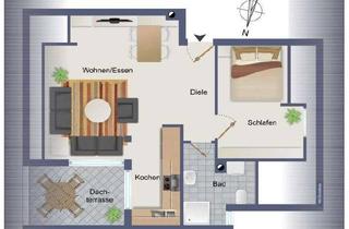 Wohnung mieten in Söternstr 59, 76661 Philippsburg, Charmante 2-Zimmer-Dachgeschosswohnung mit Dachterrasse, Klima, neuwertiger EBK und Stellplatz