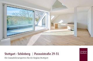 Wohnung kaufen in Parasolstraße 29, 70599 Schönberg, Highlight: Exklusive 5-Zi.-Maisonette mit großer Dachterrasse, Design-EBK, Parkett, Aussicht +++