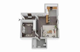 Wohnung kaufen in 67061 Ludwigshafen, Zentral in LU! Vermietete 2-Zi-Wohnung im 10. OG - 7,2 % Rendite!