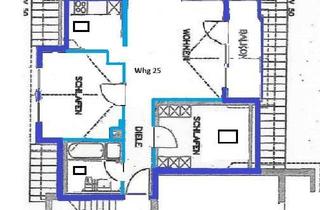 Wohnung kaufen in Am Weissiger Bach 41, 01328 Weißig, Vermietete 2(bzw3)-Zi.-DG-Wohnung mit Balkon, TG, Dresden-Weißig