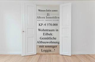 Wohnung kaufen in 22089 Eilbek, Wohntraum in Eilbek: Gemütliche Altbauwohnung mit sonniger Loggia...!
