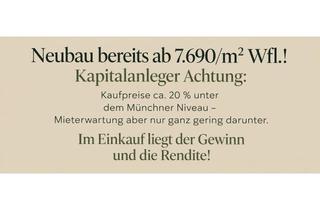 Wohnung kaufen in 85386 Eching, Spitzen-Neubau 2-Zi: nur 394.000,-- und Ende 26 einziehen oder maximal vermieten!