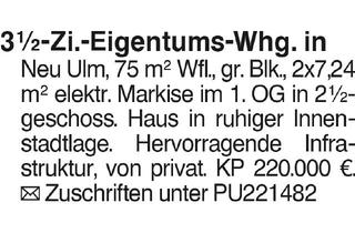 Wohnung kaufen in 89231 Neu-Ulm, Eigentumswohnung in Neu-Ulm (89231)