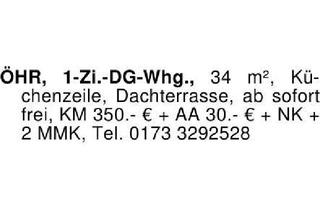 Wohnung mieten in 74613 Öhringen, ÖHR, 1-Zi.-DG-Whg., 34 m², Küchenzeile, Dachterrasse, ab sofort