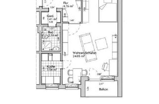 Wohnung kaufen in 87600 Kaufbeuren, Kaufbeuren - Sonnige Wohnung Apartment KF Balkon EBK möbliert inkl. Stellplatz