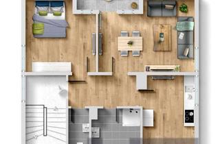 Wohnung mieten in 72766 Reutlingen, (2021 saniert) Dachgeschoss / 2 Zimmer / ca. 44m² / Keller / Garten / Stellplatz