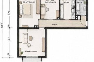 Wohnung mieten in 65474 Bischofsheim, 3-Zimmer-Wohnung in Bischofsheim