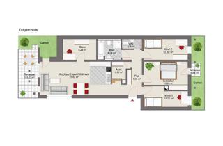 Wohnung mieten in Gustav-Philipp-Straße 36c, 86633 Neuburg, 4,5-Zimmer-Wohnung mit EBK, TG-Stellplatz und kleinem Garten