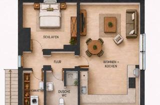 Wohnung mieten in Reichshofstraße 165, 58239 Schwerte, Kernsaniert: 2-Zimmer-Dachgeschosswohnung in Schwerte
