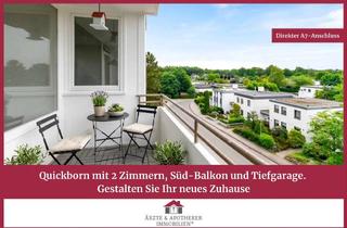 Wohnung kaufen in 25451 Quickborn, 2-Zimmer-Wohnung mit Süd-Balkon und Fernblick in Quickborn, viel Potenzial für die eigene Gestaltung