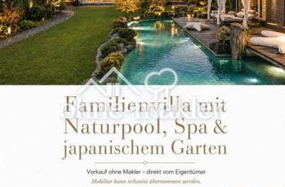 Villa kaufen in 14532 Kleinmachnow, Familienvilla mit Naturpool, Spa und japanischem Garten
