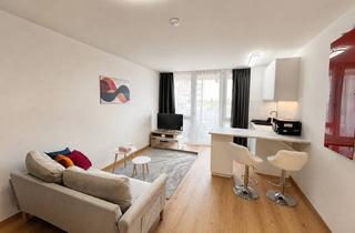 Wohnung mieten in Fritz-Meyer-Weg 55, 81925 Bogenhausen, Helles, vollmöbliertes 1‑Zimmer‑Apartment im ikonischen Pharao-Haus in München‑Bogenhausen