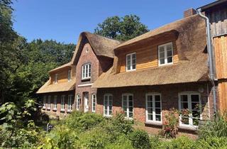 Haus kaufen in 25842 Langenhorn, Historisches "Kleinod" unter Reet zum Wohnen und Arbeiten und mit Schwimmbiotop vor den Toren Sylts