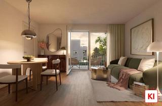 Wohnung kaufen in 85764 Oberschleißheim, KFW55! - Idyllisch wohnen vor den Toren Münchens - Exklusive 2-Zimmer-Wohnung mit Ostbalkon!