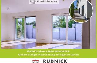 Wohnung kaufen in 31515 Wunstorf, RUDNICK bietet LEBEN AM WASSER: Moderne Erdgeschosswohnung mit eigenem Garten
