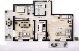 Wohnung mieten in Weihergasse, 94124 Büchlberg, Großzügige 3,5 Zimmer-Wohnung mit Garten, zwei Terrassen & Garage