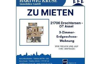 Wohnung mieten in 21706 Drochtersen, 3-Zimmer-Erdgeschosswohnung mit Terrasse in ruhiger Lage