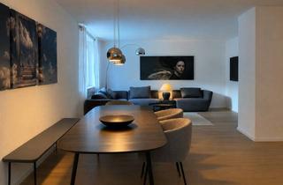 Lofts mieten in Richard-Strauss-Str. XX, 81679 Bogenhausen, Loftartige 115 m² Gartenwohnung - 60 m² Wohnen - 2 Zimmer & Büro & Kamin & Pool, hochwertig möbliert