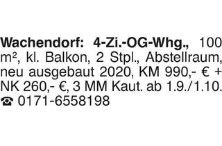 Wohnung mieten in 72181 Wachendorf, Mietwohnung in Wachendorf (72181)