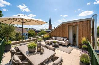 Wohnung kaufen in Bogenallee, 20144 Harvestehude, Lichtdurchflutete Endetage mit Balkon und großem Dachgarten
