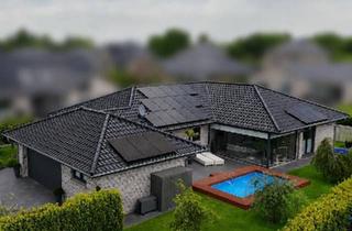 Haus kaufen in 24955 Harrislee, Harrislee - Exklusiver Winkelbungalow mit geh. Ausstattung, Pool & PV-Anlage