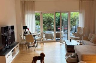 Wohnung mieten in Zum Gottschalkhof, 60594 Sachsenhausen, Exklusive große 2-Zimmer-Wohnung mit Terrasse und Garten - gehobener Wohnkomfort, am Mainufer