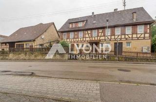 Bauernhaus kaufen in 74585 Rot am See, Außergewöhnliches, denkmalgeschütztes Bauernhaus im Pfarrer-Mayr-Stihl mit Scheune