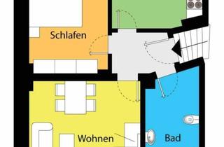 Wohnung kaufen in 01662 Meißen, FREIE, helle 2-Zimmer-Wohnung mit Balkon zum Innenhof