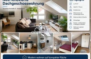 Wohnung mieten in 89518 Heidenheim, Neu renovierte Dachgeschosswohnung in Heidenheim