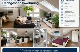 Wohnung mieten in 89518 Heidenheim, Neu renovierte Dachgeschosswohnung in Heidenheim