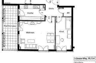 Wohnung mieten in 82194 Gröbenzell, Große helle 3-Zimmer-S/W-Dachterrassen-Wohnung in Gröbenzell