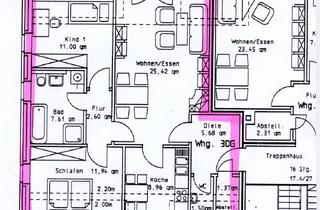 Wohnung mieten in 31675 Bückeburg, Ruhige Wohnung (gehobener Standard) Balkon + Garage am Stadtrand von Bückeburg in Südlage