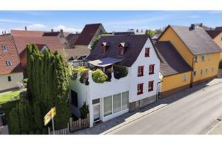 Haus kaufen in 89176 Asselfingen, Nachhaltiges Wohnhaus mit großer Dachterrasse und vermieteter Gewerbeeinheit in Asselfingen!