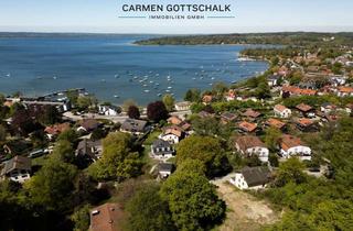 Grundstück zu kaufen in 82211 Herrsching, 150 Meter zum Seeufer - Exklusives Baugrundstück mit Seeblick und fertiger Villenplanung