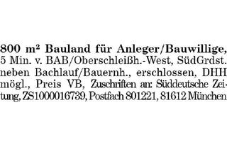 Grundstück zu kaufen in 85764 Oberschleißheim, Bauland für Anleger/Bauwillige