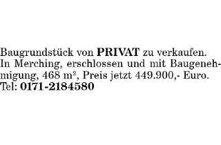 Grundstück zu kaufen in 86504 Merching, Baugrundstück v. PRIVAT zu verk.