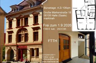Büro zu mieten in Große Märkerstr. 18, 06108 Altstadt, Büro 106m² 4Zi marktnah Halle (S)