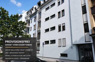 Wohnung kaufen in Leuschnerstraße 15, 70174 Mitte, PROVISIONSFREI: Umfassend sanierte 2,5-Zimmer-Stadtwohnung – möbliert, Aufzug und Gartenblick