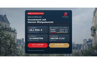 Anlageobjekt in 12101 Tempelhof, 13,52-fache Soll-JNKM – 1.894 €/m² - MEHR MIETE. MEHR FLÄCHE. MEHR POTENZIAL. Berliner Value-Add