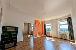 Wohnung mieten in Heinrich-Wieland-Allee 40, 75177 Nordstadt, Repräsentative Altbauwohnung mit modernisiertem Interieur, Erker und Kachelofen – 120 m² Wohnkultur