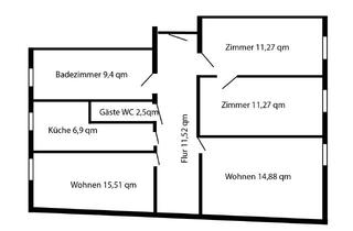 Wohnung mieten in 21077 Wilstorf, 3-Zimmer-Dachgeschosswohnung