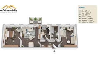 Wohnung mieten in 38368 Mariental, elegante 3-Zimmer Wohnung in Mariental 90 m² mit Tageslicht-Bad