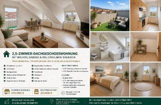 Wohnung kaufen in 72336 Balingen, Balingen - 2,5-Zimmer DG-Wohnung mit Garage in Balingen-Provisionsfrei