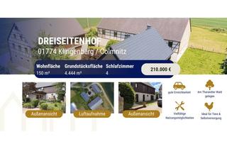 Haus kaufen in 01774 Pretzschendorf, Dreiseitenhof mit großem Grundstück – Wohnen, Leben und Gestalten in naturnaher Lage von Klingenberg