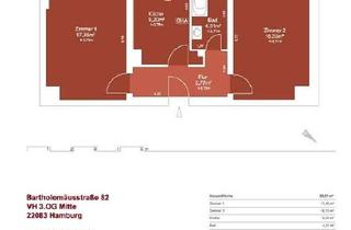Wohnung mieten in Bartholomäusstraße 82, 22083 Barmbek-Süd, 2 Zi.-Altbauwohnung im Komponistenviertel