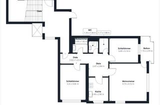 Wohnung mieten in Keltenstraße 43, 97318 Kitzingen, Modernisierte 3-Zimmer-Wohnung mit Balkon in beliebter Wohnlage