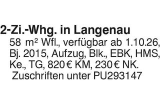 Wohnung mieten in 89129 Langenau, 2-Zi.Whg in Langenau